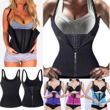 Three-Breasted Corset With Rubber Zipper Adjustable Body Shaper